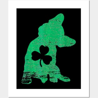 French Bulldog Shamrock St Patricks Day Frenchie Dog Lover Posters and Art